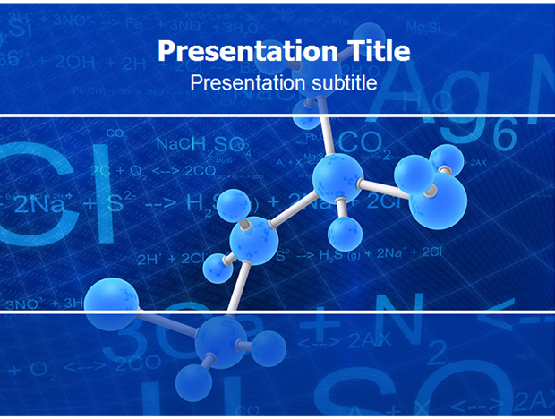 分子结构图化学式生物科技PPT模板